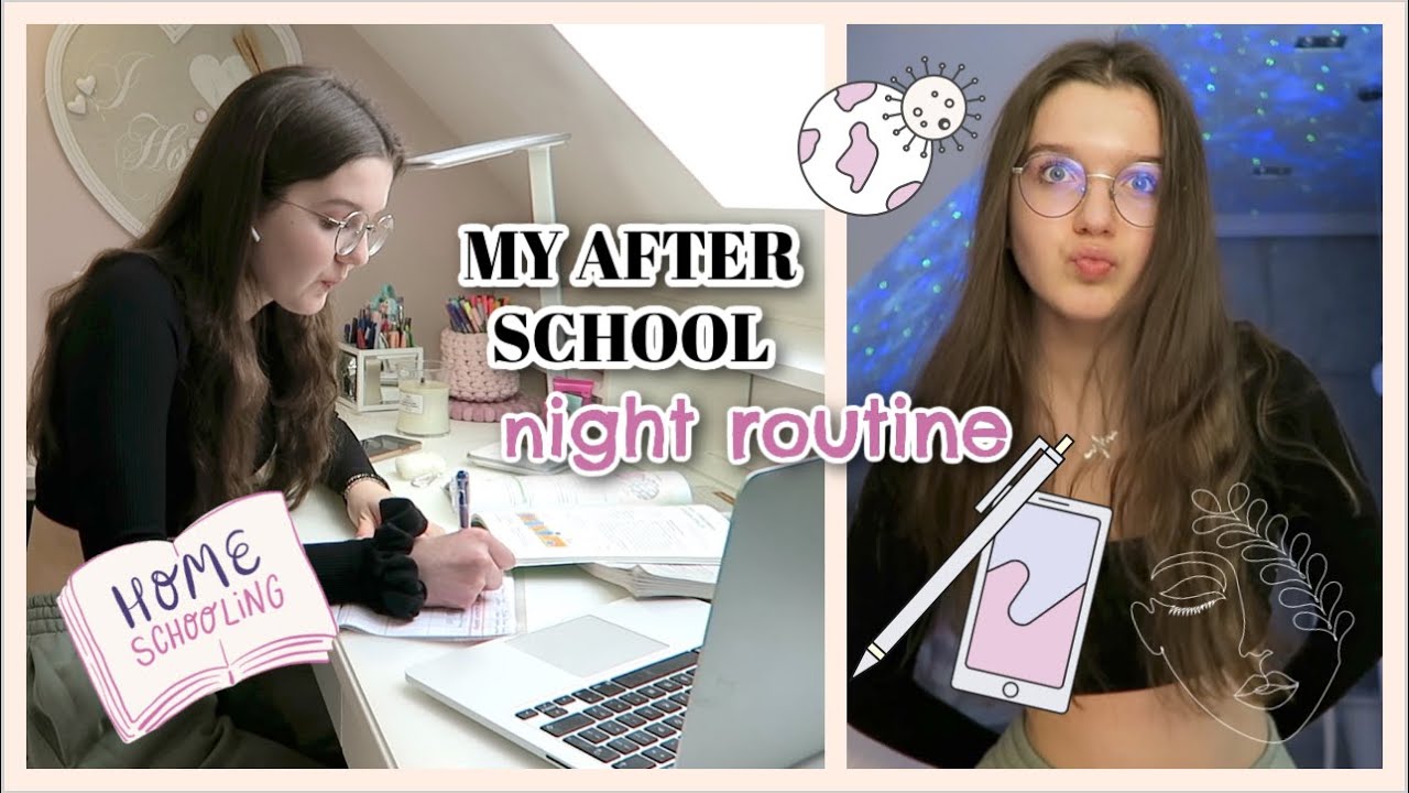 MY AFTER SCHOOL NIGHT ROUTINE 2021 | *lekcje online*