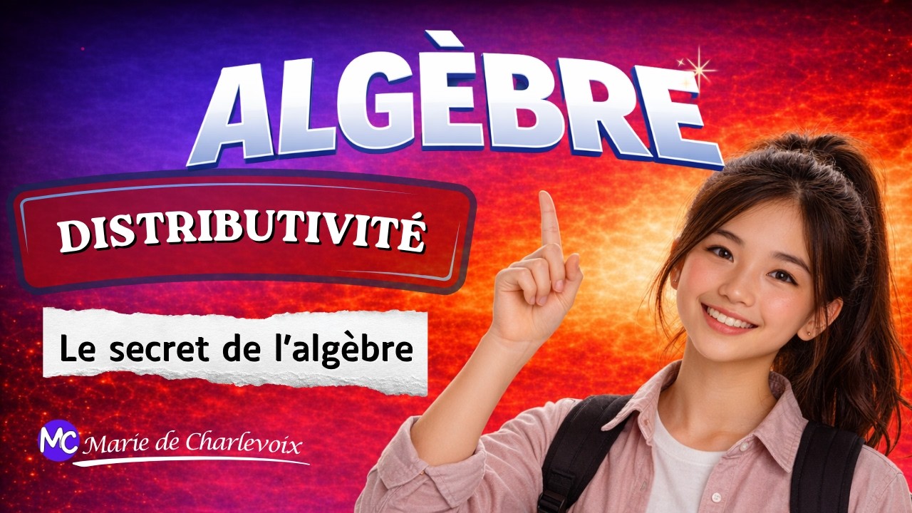 La distributivit&eacute; en alg&egrave;bre, cours 6 ✔ CAHIER D'EXERCICES + CORRIG&Eacute;S sur Marie de Charlevoix😲