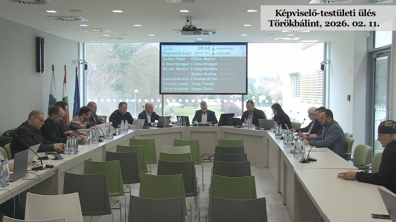Törökbálint képviselő-testületi ülés, 2026. február 11.