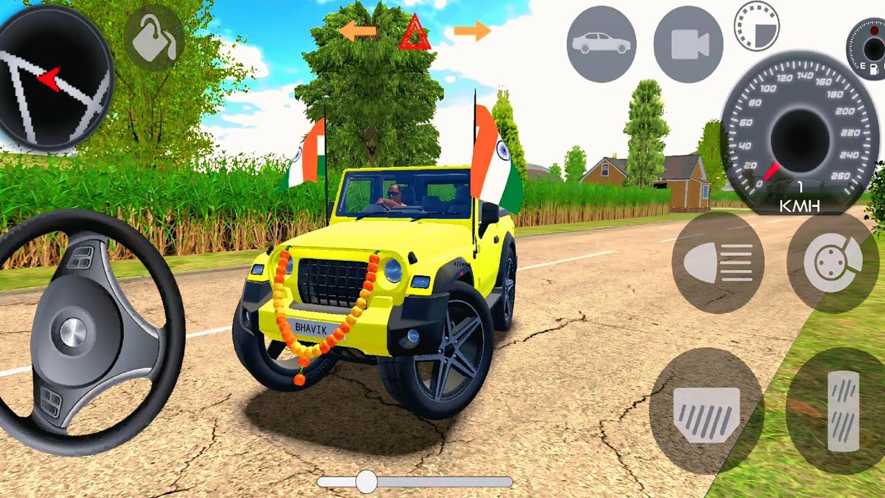 Dollar ( song ) With Modify Mahindra Thar 😈🔥 | Indian Car Simulator 3D