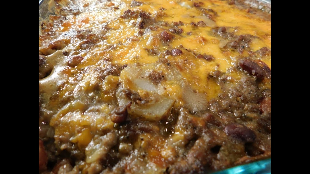 Запеканка из южного гамбургера и картофеля (простой рецепт)