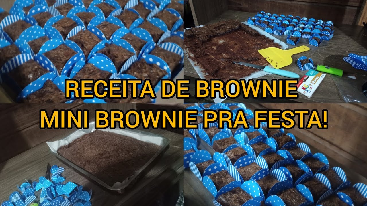 RECEITA DE BROWNIE | MINI BROWNIE | Cris Jansen