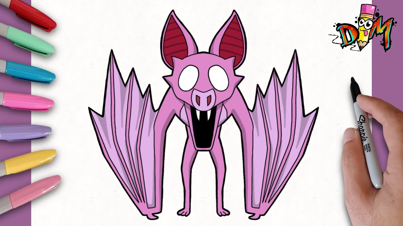 Como desenhar o Morcego do 99 Noites na Floresta (ROBLOX) how to draw The  Bat