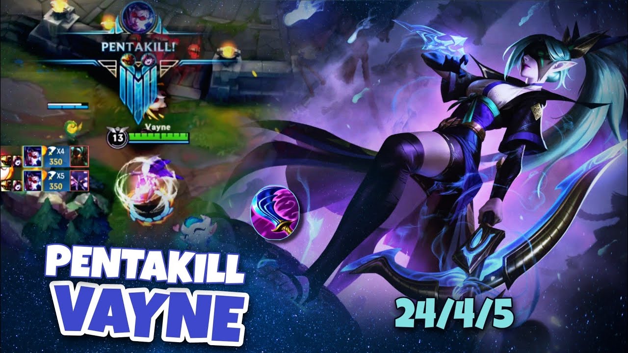 Wild Rift Vayne | INSANE HYPER PENTAKILL BY VAYNE ? | GAMEPLAY | BUILD & RUNES |#vayne #wildrift