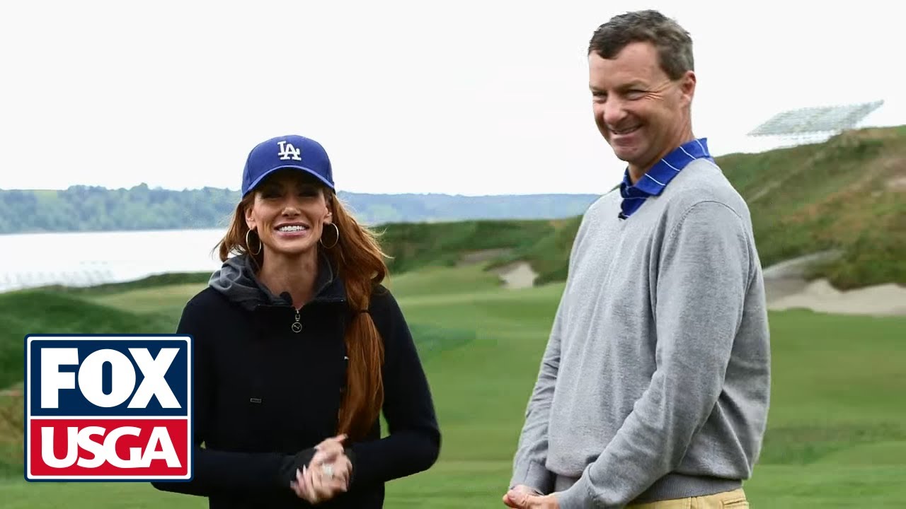 Drone footage of Chambers Bay Hole 1 &ndash; U.S Open Golf