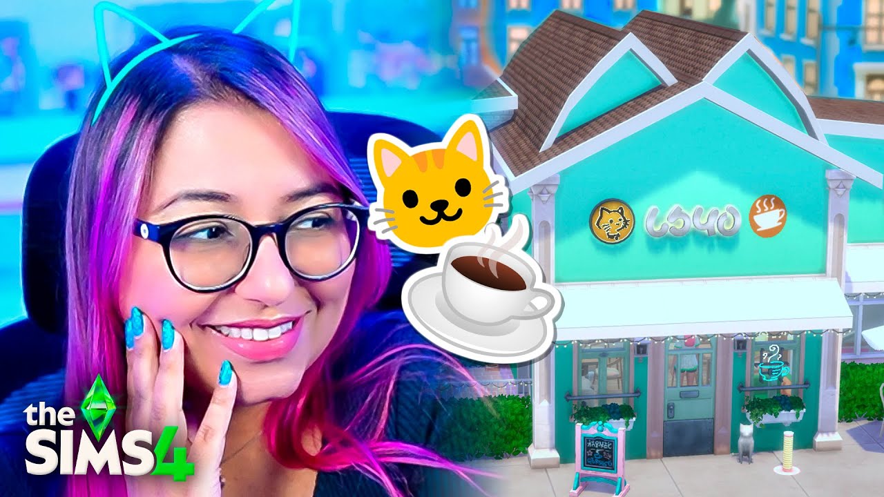 CRIEI UM CAT CAFÉ NO THE SIMS 4… E FOI UMA LOUCURA! 🐱☕