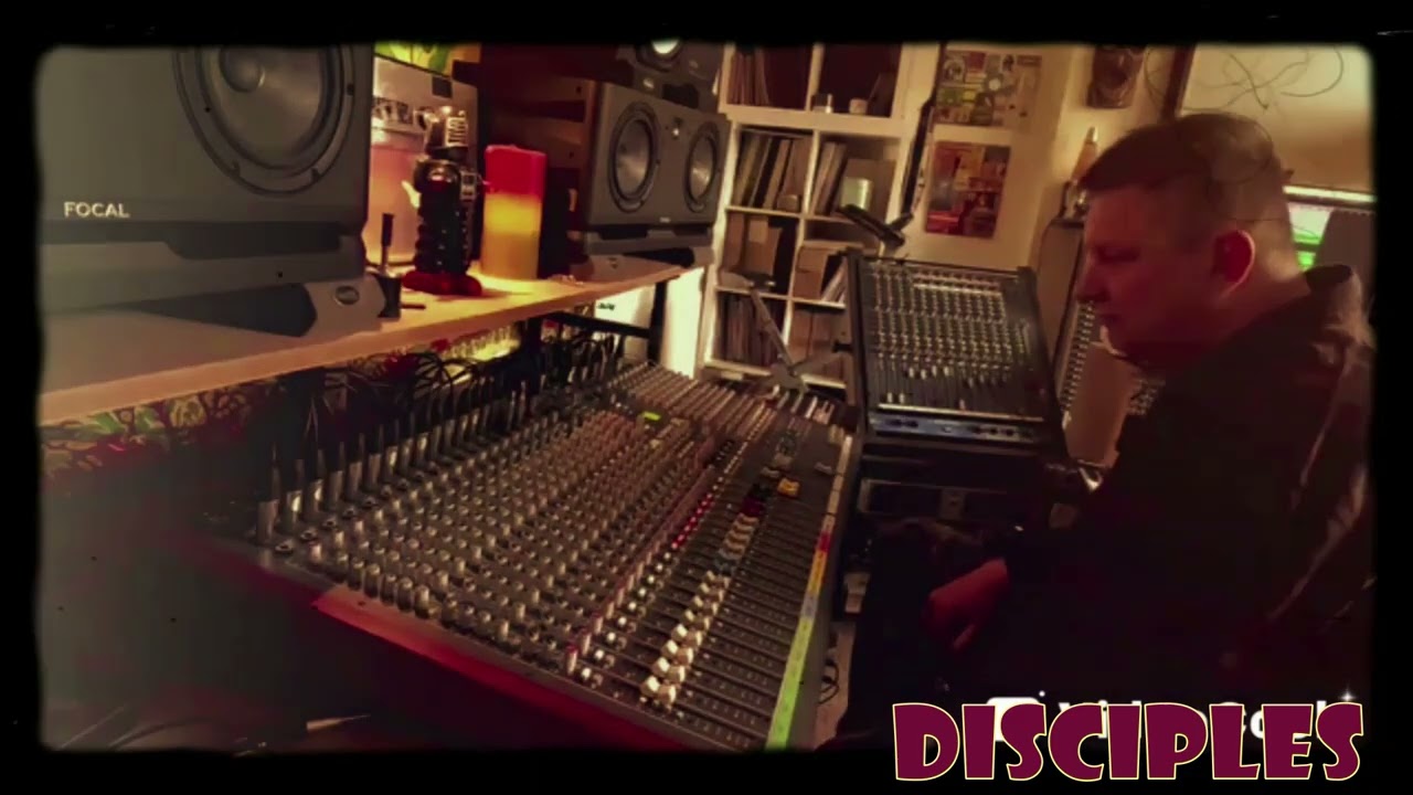 Russ Disciples mixing Sacred Hills Dub in the Front Room studio