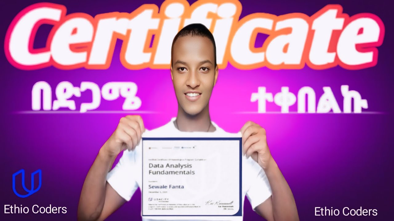 How to download certificate ethio coders udacity and update background information/certificate ማዉረድ