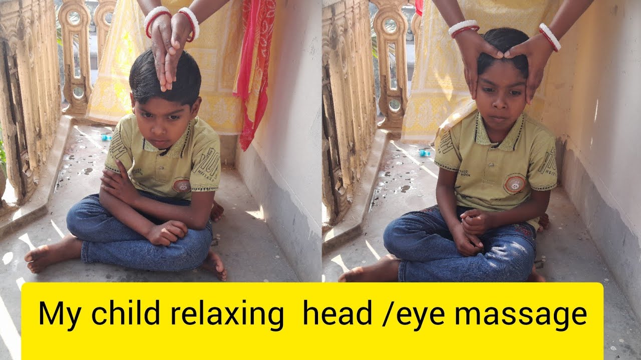 Kids  head massage  with my child / Most popular eye massage  in Bangladesh /