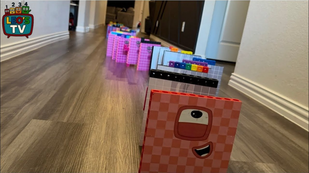 NumberBlocks Playtime Extra Long Domino Chain Reaction | | Leo’s TV