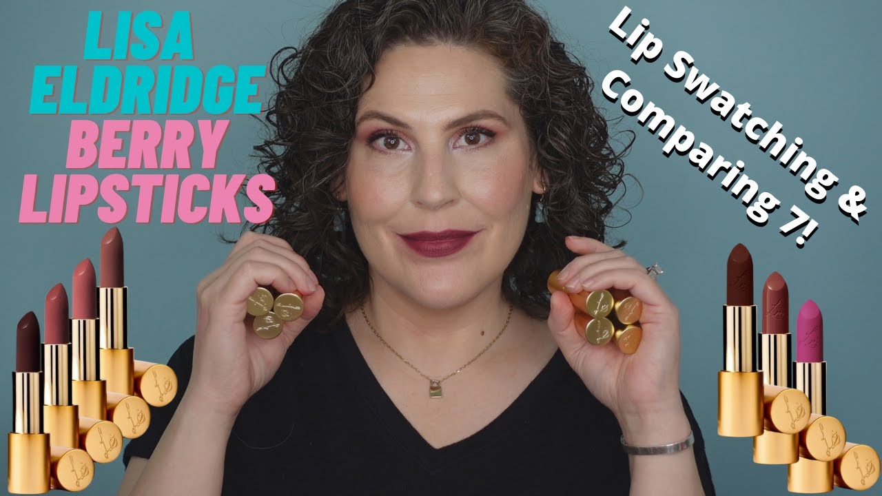 Lisa Eldridge - Berry Toned Lipsticks - Lip Swatching and Comparing 7 Shades