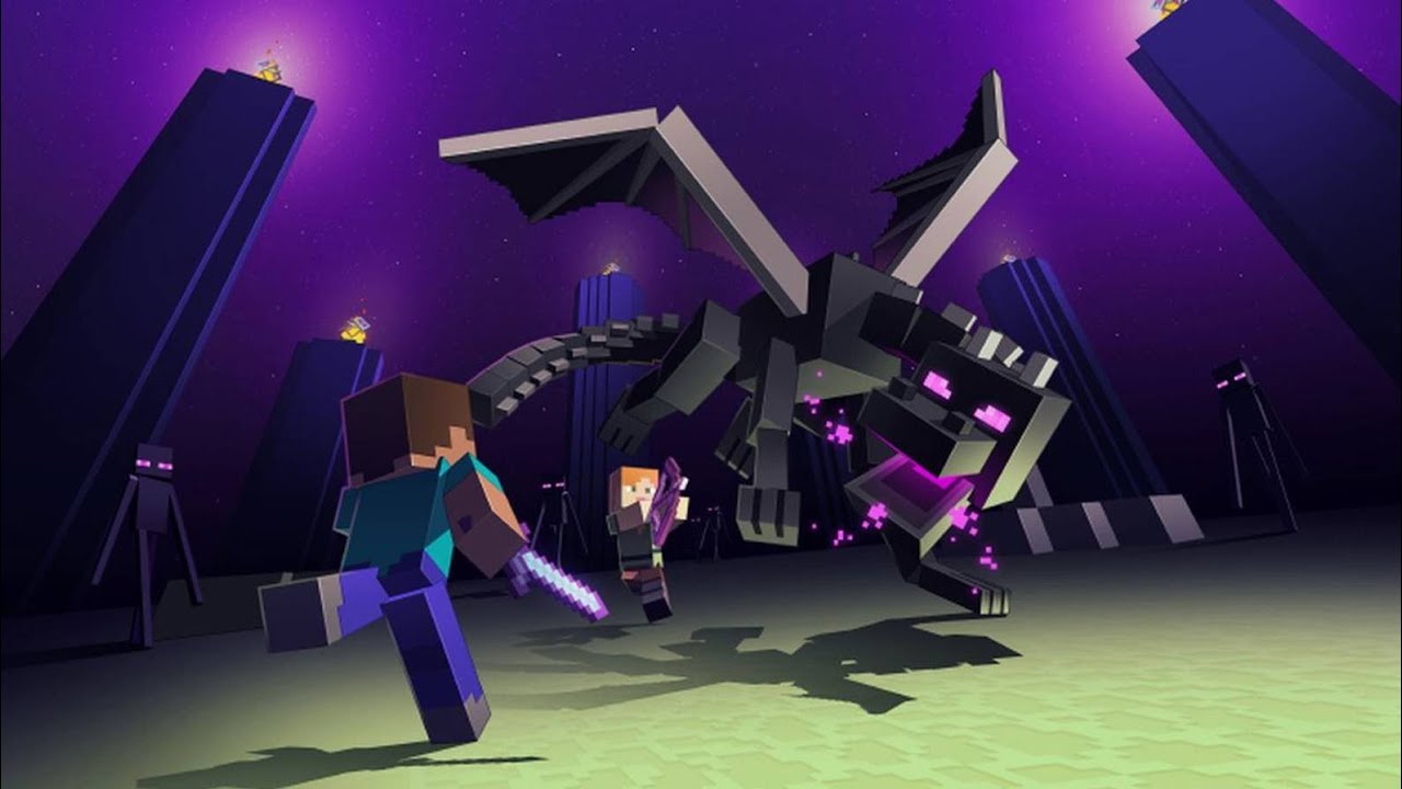 MINECRAFT MODDED ender dragon battle