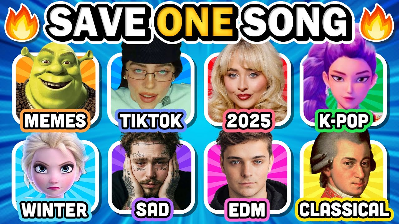 SAVE ONE SONG 🎶 RANDOM RULES ✨ Tiktok, Nostalgia, Kpop, Country... | Music Quiz 2025