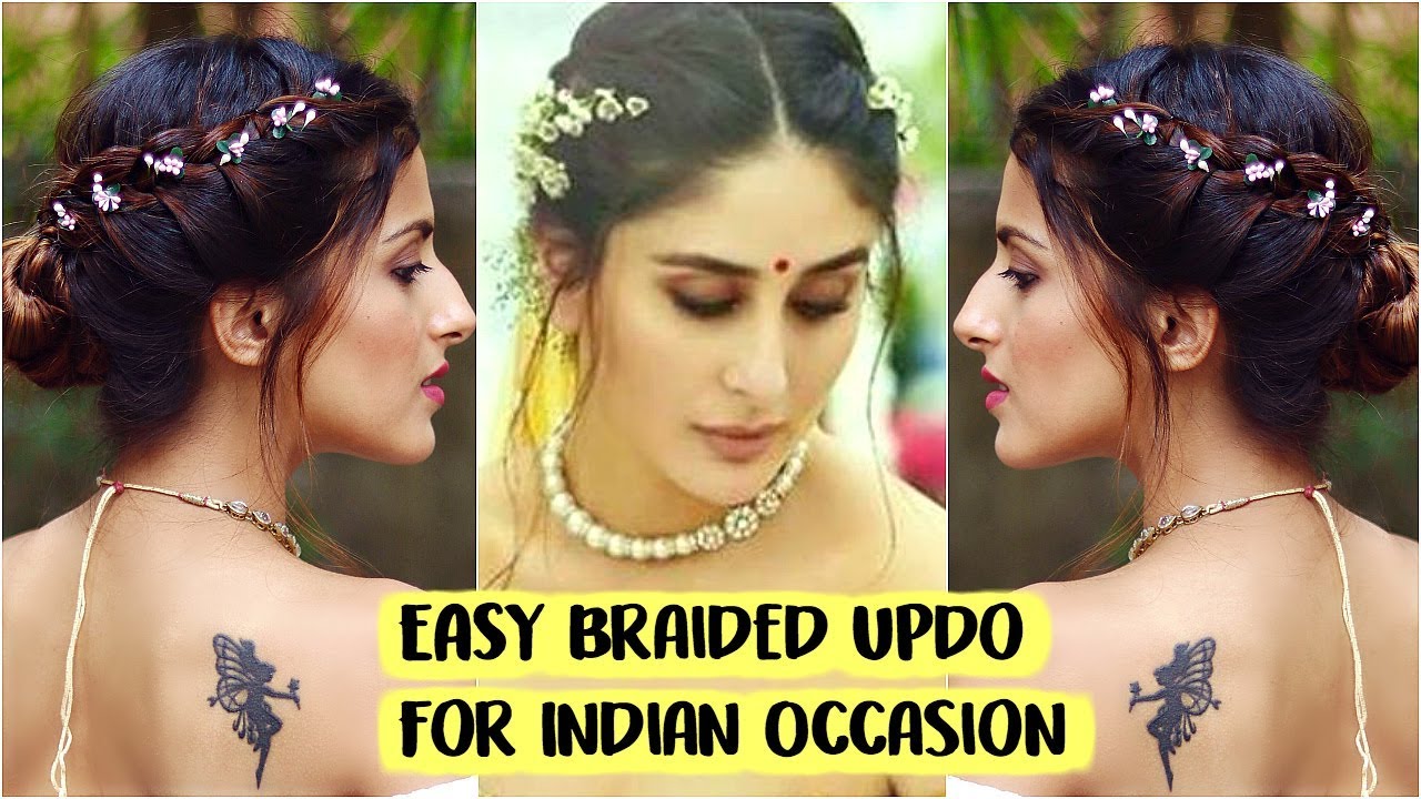 5 MIN EASY Bun Hairstyle for Wedding | Party | Sangeet | Kareena Kapoor- Quick Indian Hairstyles