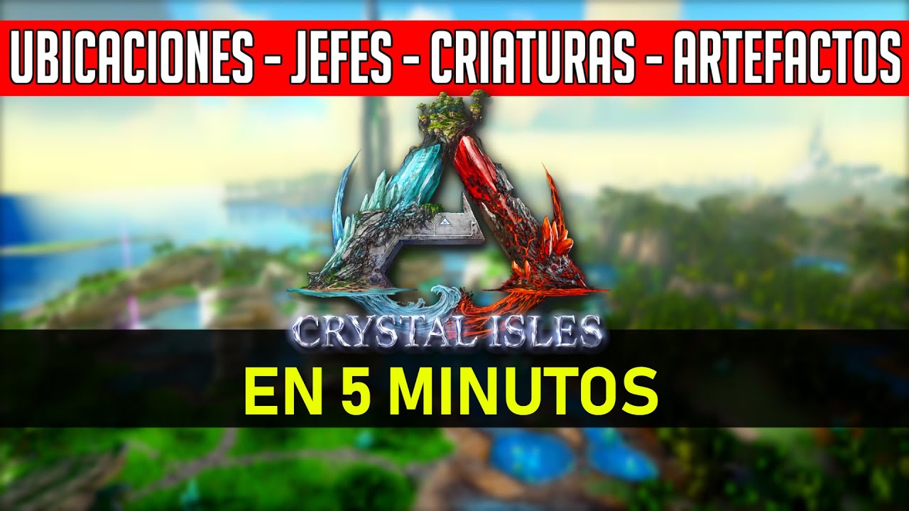 ARK CRYSTAL ISLES EN 5 MINUTOS ⏱ | Jefes, Criaturas, Artefactos, Ubicaciones y más!