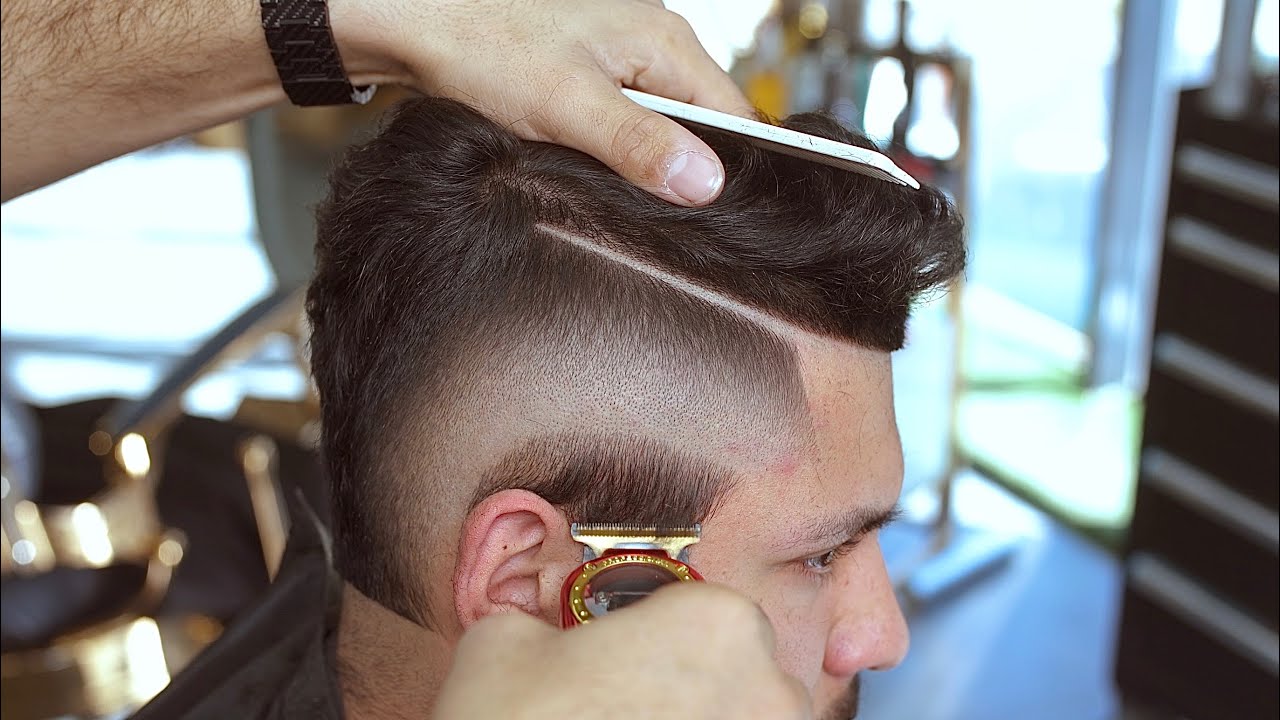 تعليم✅تدريج الشعر الخشن الاسود⚫️ والمجعد🧑‍🦱خطوة بخطوة باسهل واحدث✨واسرع 💨طريقة 💯مصطفى الرسام