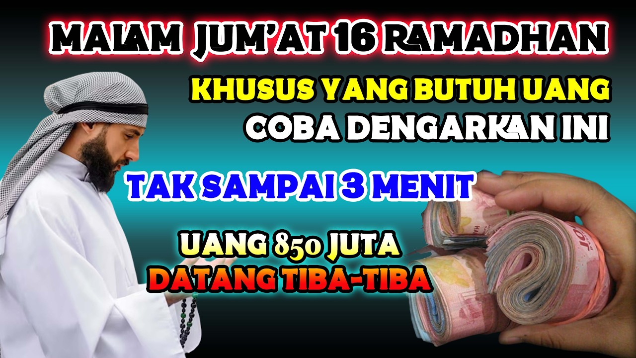 🔴ALHAMDULILLAH🤲 BARU PUTAR SEBENTAR UANG BENAR2 DATANG SENDIRI KE RUMAH, DOA KEKAYAAN NABI SULAIMAN