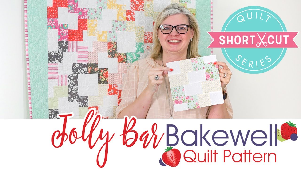 БЕСПЛАТНАЯ выкройка лоскутного одеяла: Jolly Bar Bakewell | Shortcut Quilt | Fat Quarter Shop