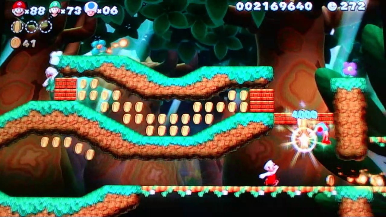 Una selva colosal JUNGLA JARABE 1 New Super Mario Bros U