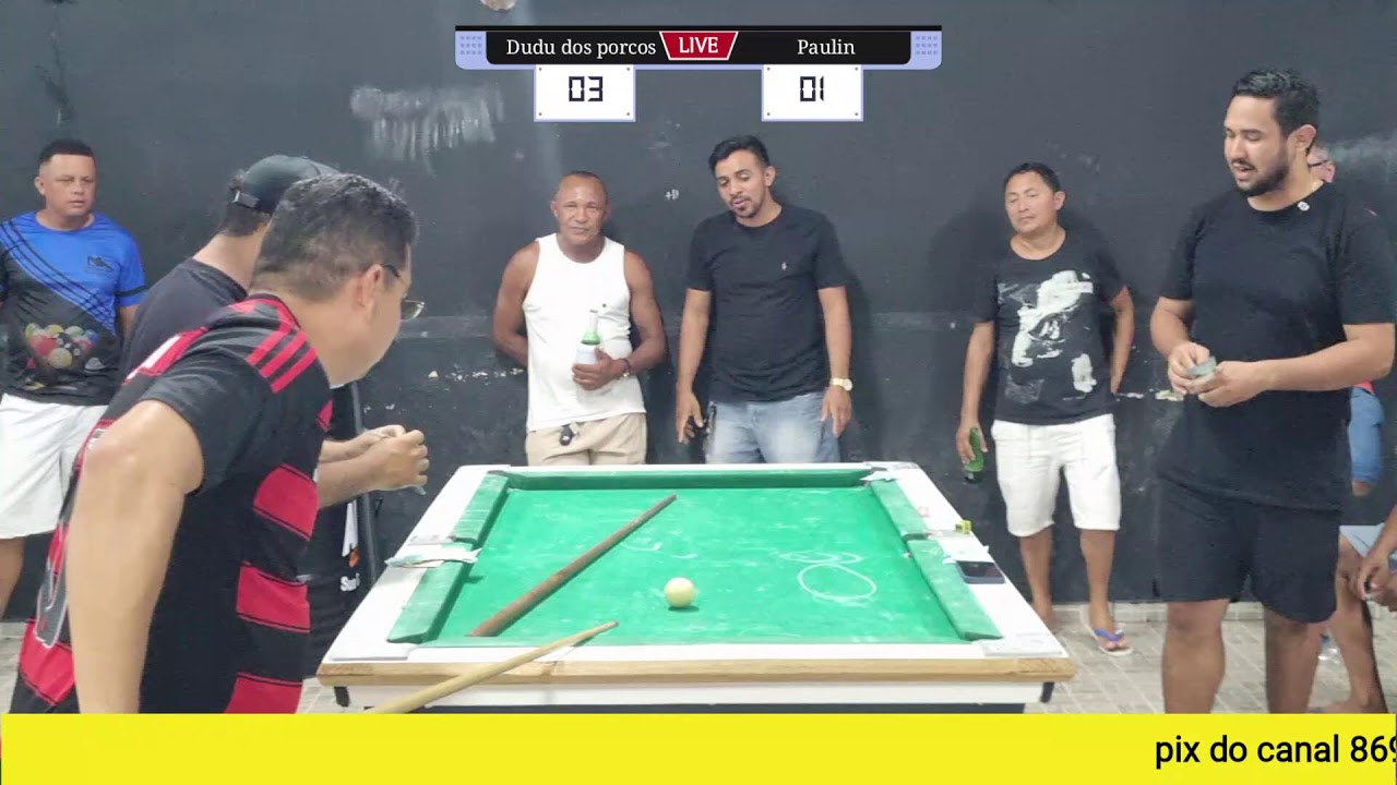 Prof. de S. Luis vs Neguin Papaguara
1000 na ficha. Arena Poker e Bilhar, Caxias- MA