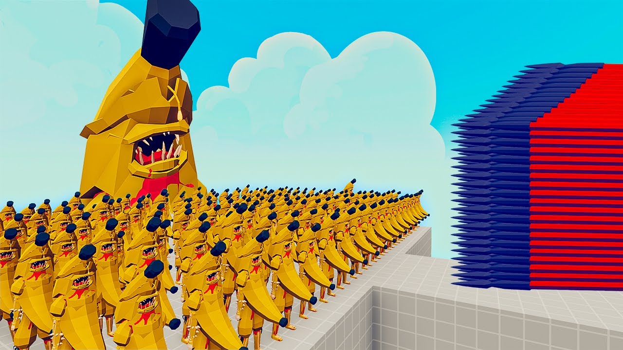 100x BANANA MONSTR + 1x GIANT vs 1x EVERY GOD   Totally Accurate Battle Simulator TABS