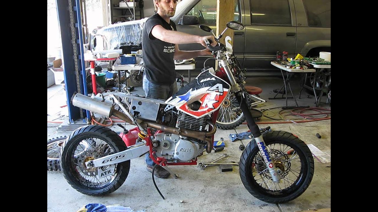 1999 ATK 605 ESDS first start on rebuild.