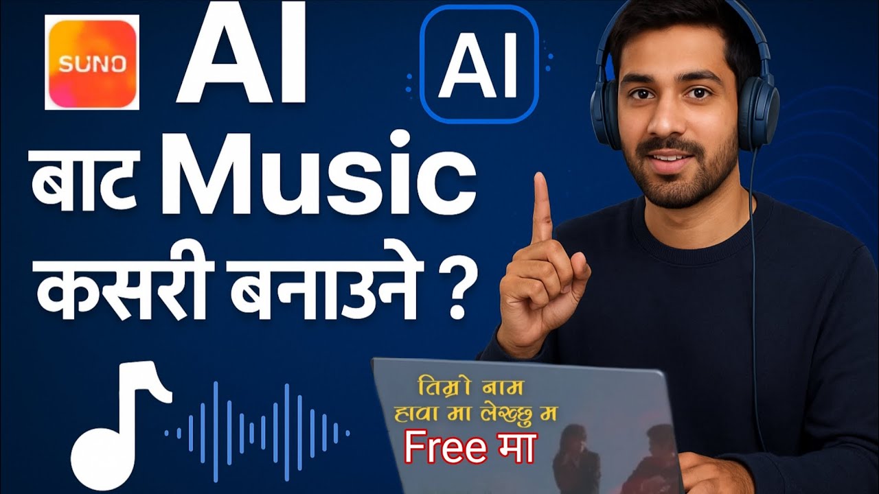 Ai बाट नेपाली गीत कसरी बनाउने Free मा 😱 Pahilo Haso Pahilo Bol | Timro Name Hawa ma lekhxu | Ai Song