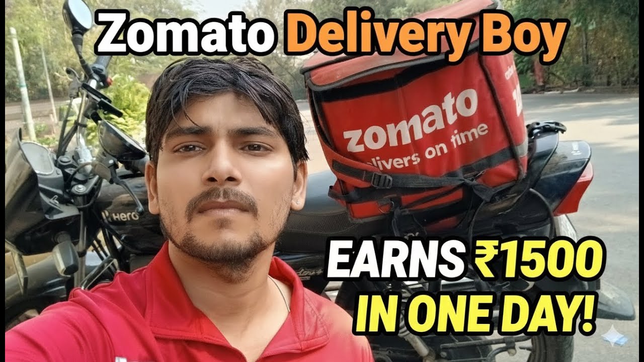 Zomato Delivery Boy  Earning in mumbai ₹1500 In Just 1 Day! 😱 #Zomato #DeliveryBoy #zomatoearning