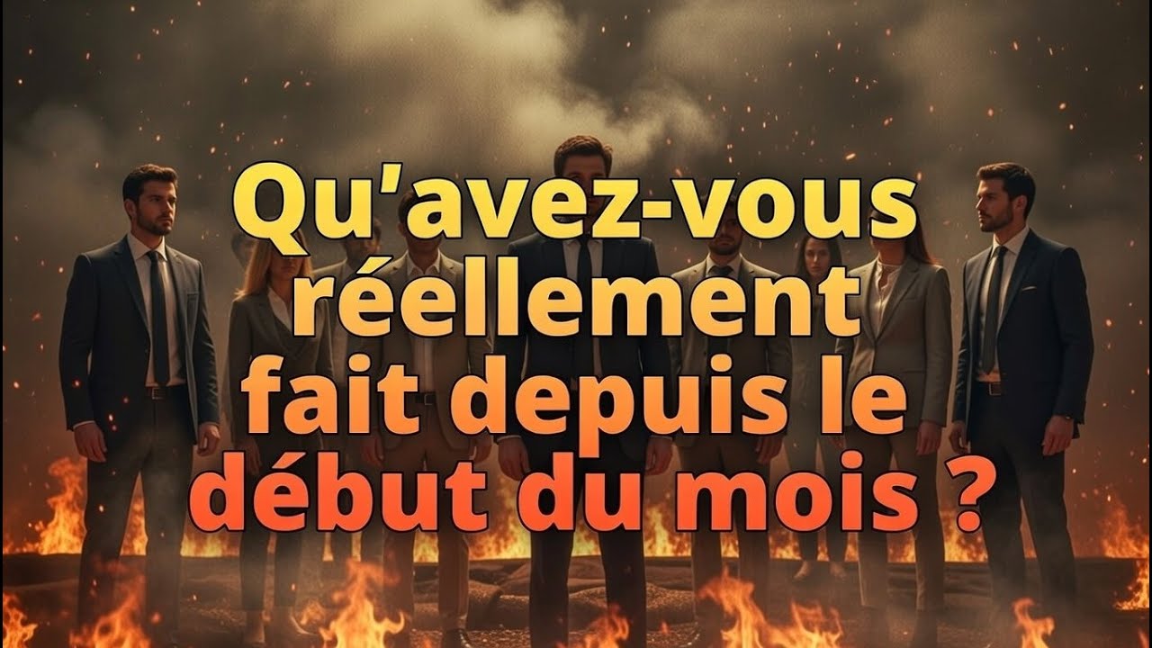 Qu’avez-vous réellement fait depuis le début du mois ?