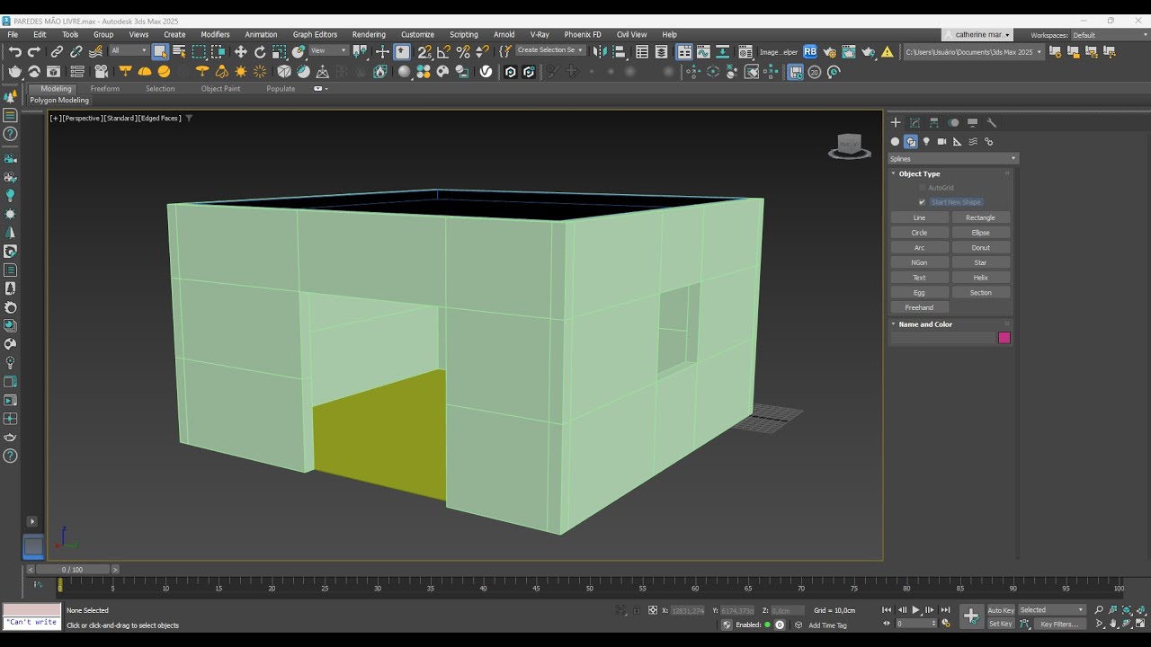 MODELAGEM BÁSICA 3DS MAX: PAREDES A MÃO LIVRE