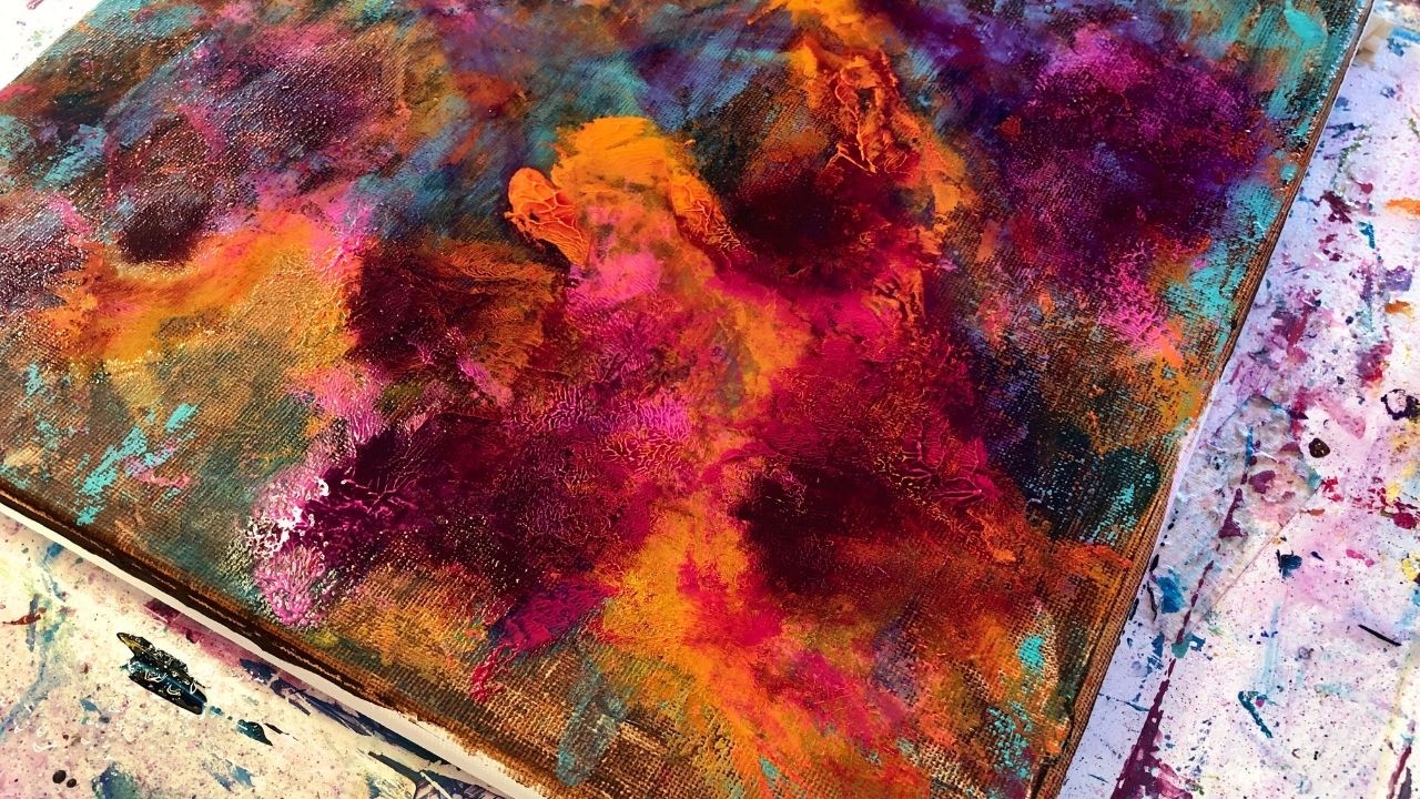 How To Paint EASY Abstract Art on Canvas Using Simple Acrylic Techniques