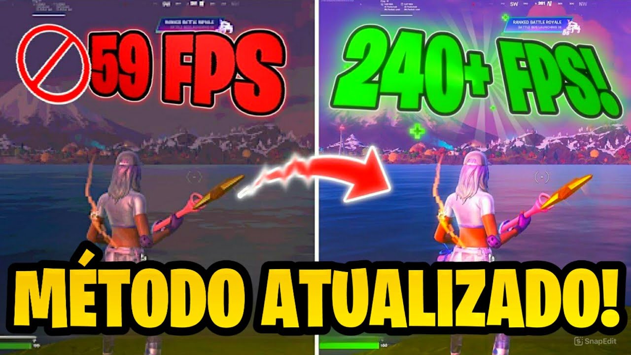🔥COMO AUMENTAR MUITO o FPS e REDUZIR INPUTLAG no FORTNITE TEMPORADA 4! RODAR FORTNITE em PC FRACO!