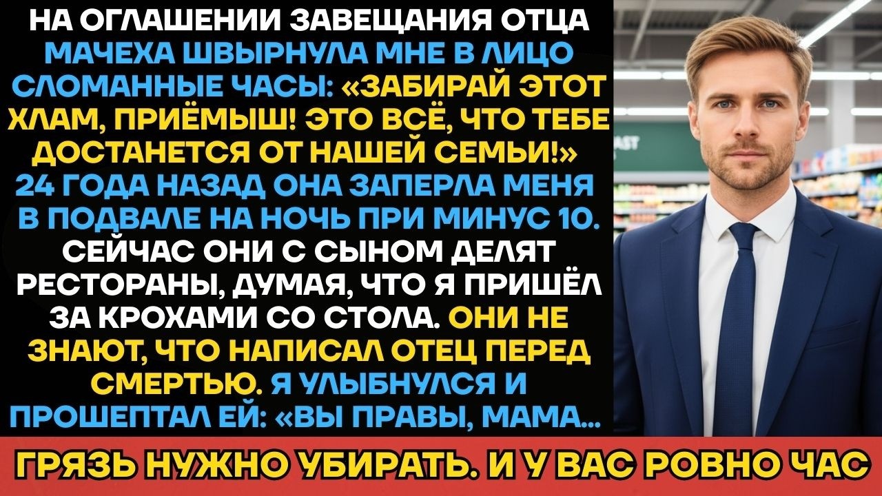 «Вот Твоё Наследство, Приёмыш!» Мачеха Швырнула Мне Старые Часы. Через Час Она Потеряла Всё