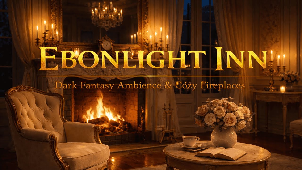 Victorian Manor Ambience | Bridgerton inspired | Cozy Fireplace Ambience | String Quartet Music | 3H