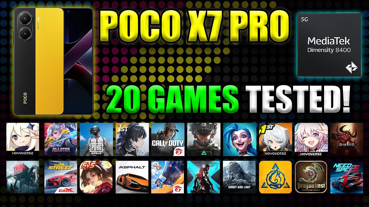 POCO X7 PRO : Test in 20 Games | Long Gameplay Test (2026)