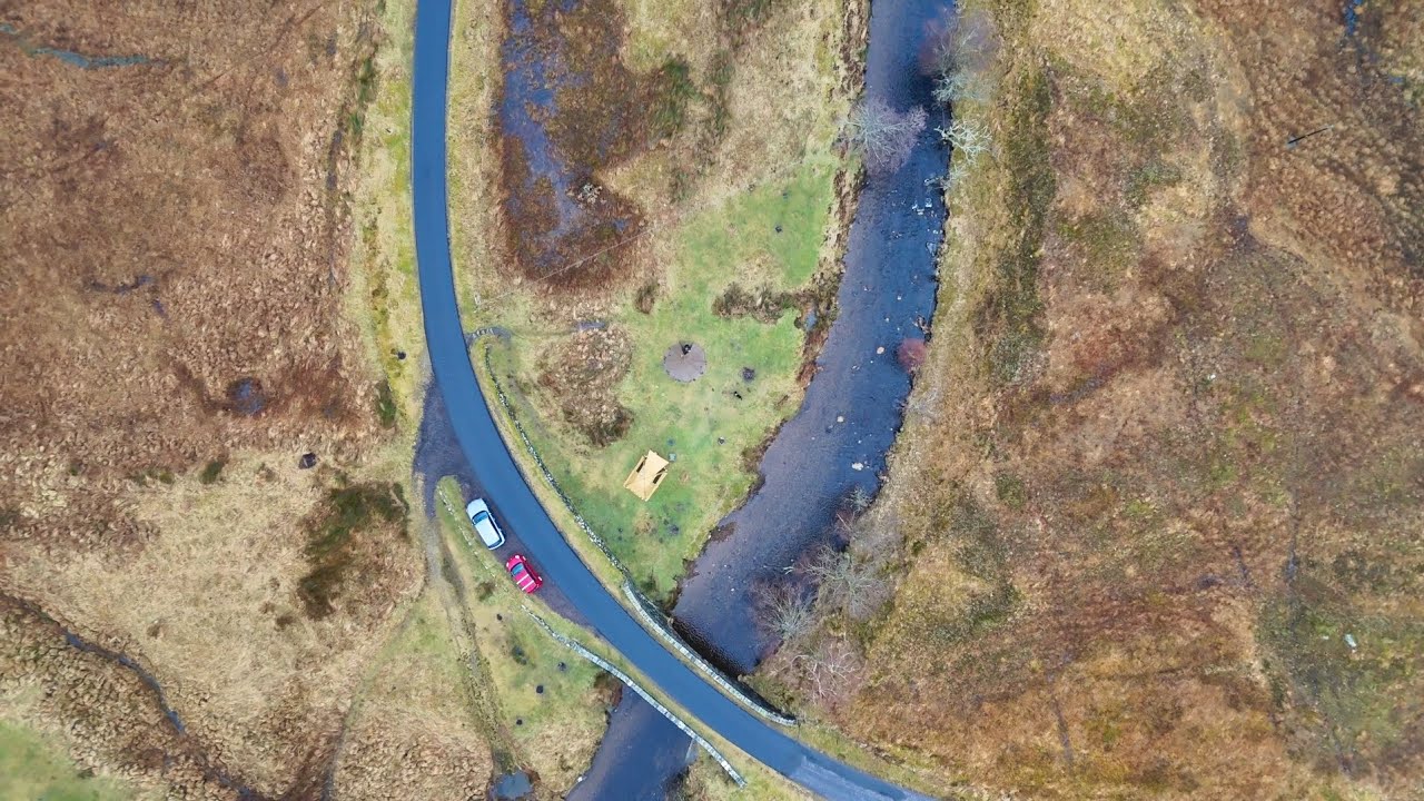 Dji flip drone footage: Inveroran, near Bridge of Orchy....