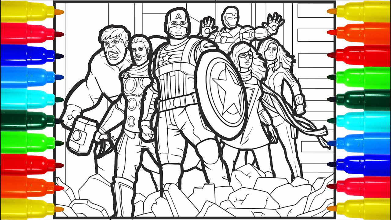 Avengers Victory Coloring Pages