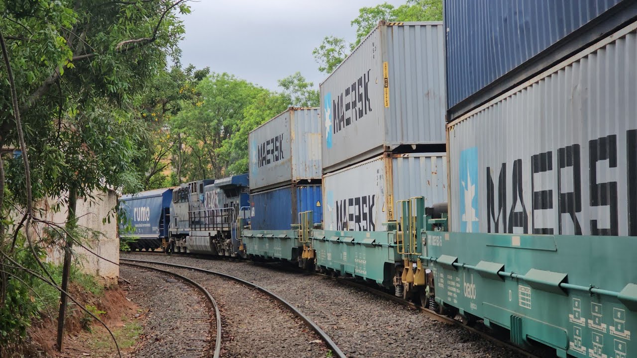 TREM MISTO DA RUMO EM CATANDUVA-SP,LEVANDO 101 VAGÕES DE RONDONOPOLIS-MT ATÉ O CNAGA (SUMARÉ-SP)