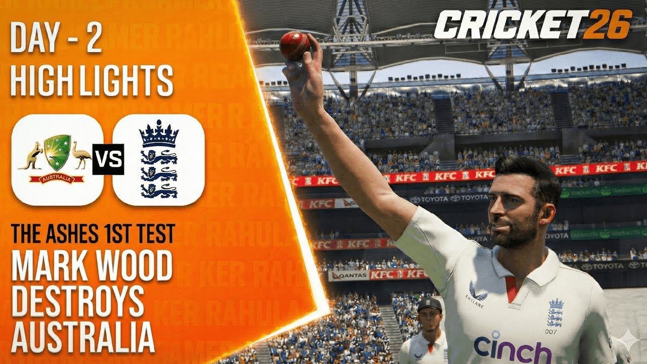 Mark Wood Destroys Australia! | The Ashes 1st Test Day 2 Highlights | Cricket 26