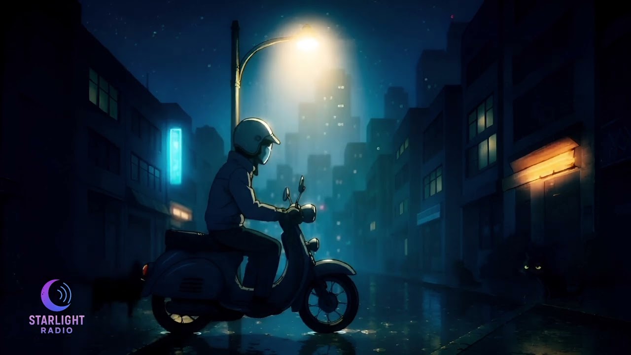 Full Lofi Album for Rainy Nights, Study, and Chill 1 hr 🌃 | Midnight Courier &ndash; Starlight Radio