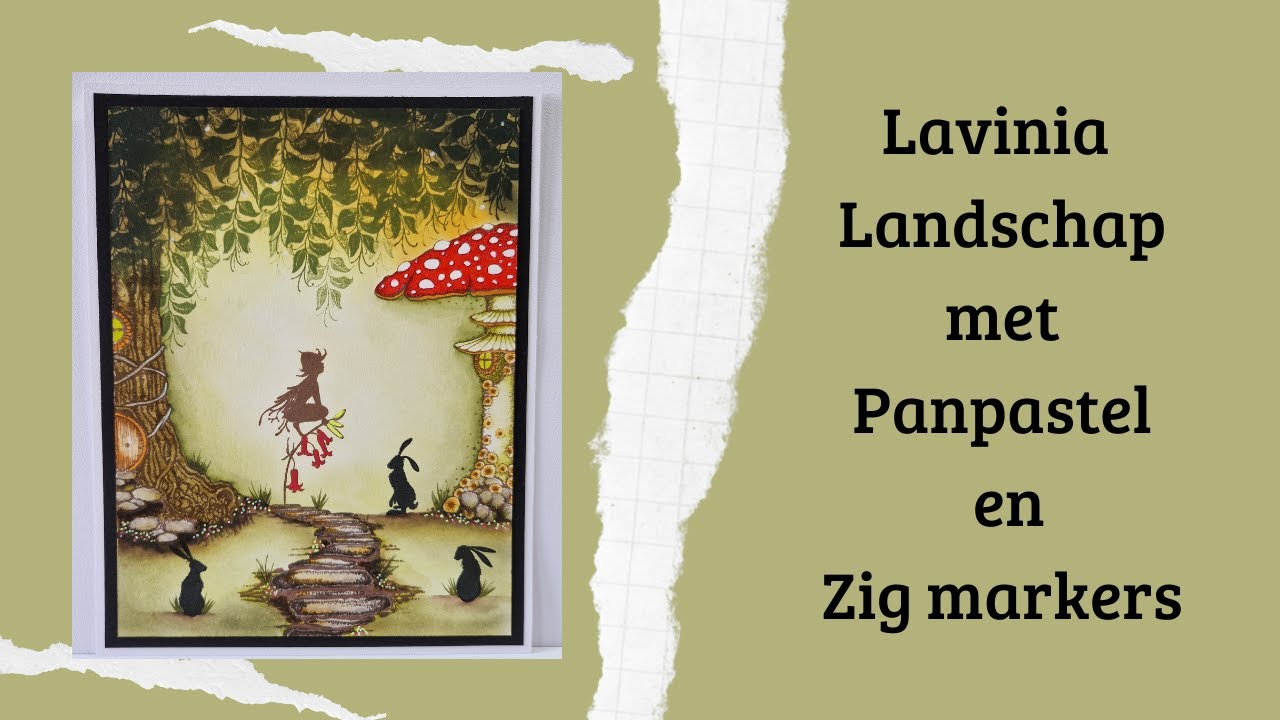 Lavinia Landschap met Panpastel en Zig markers