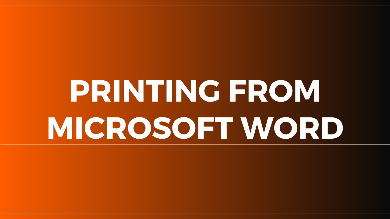 Printing Your Resume From Microsoft Word