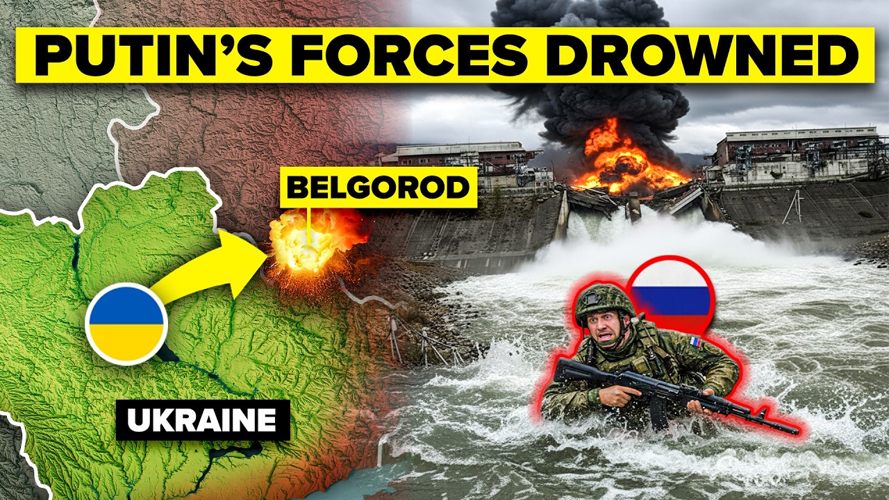 Водяная ловушка Украины... Российские солдаты смыты прорывом плотины