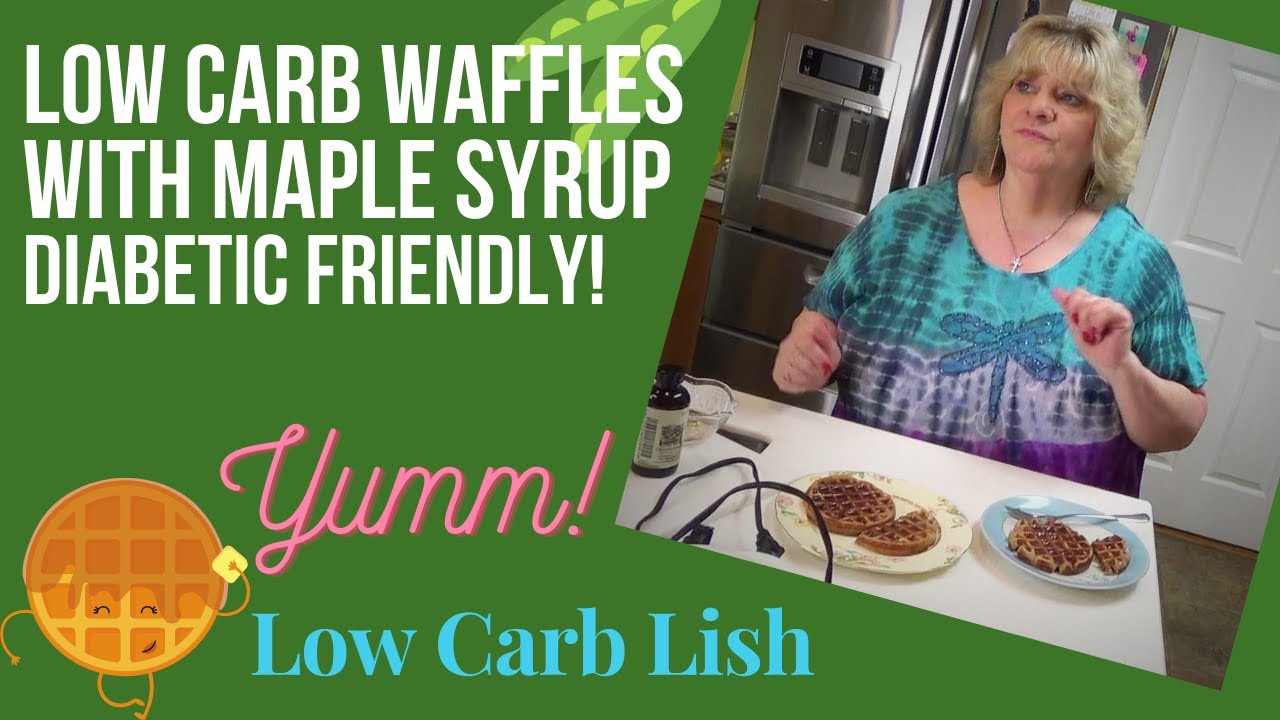 Low Carb Waffles with Maple Syrup Diabetic Friendly and Keto
