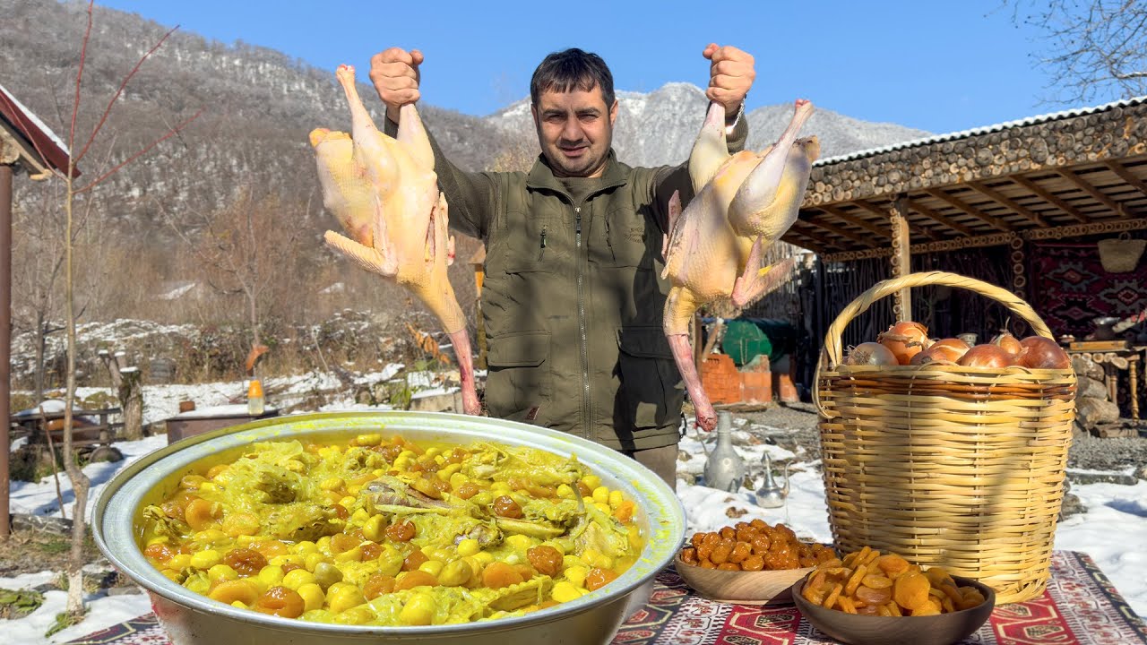 Самая вкусная деревенская еда зимой! Шеф-повар готовит печенье | Горная деревня