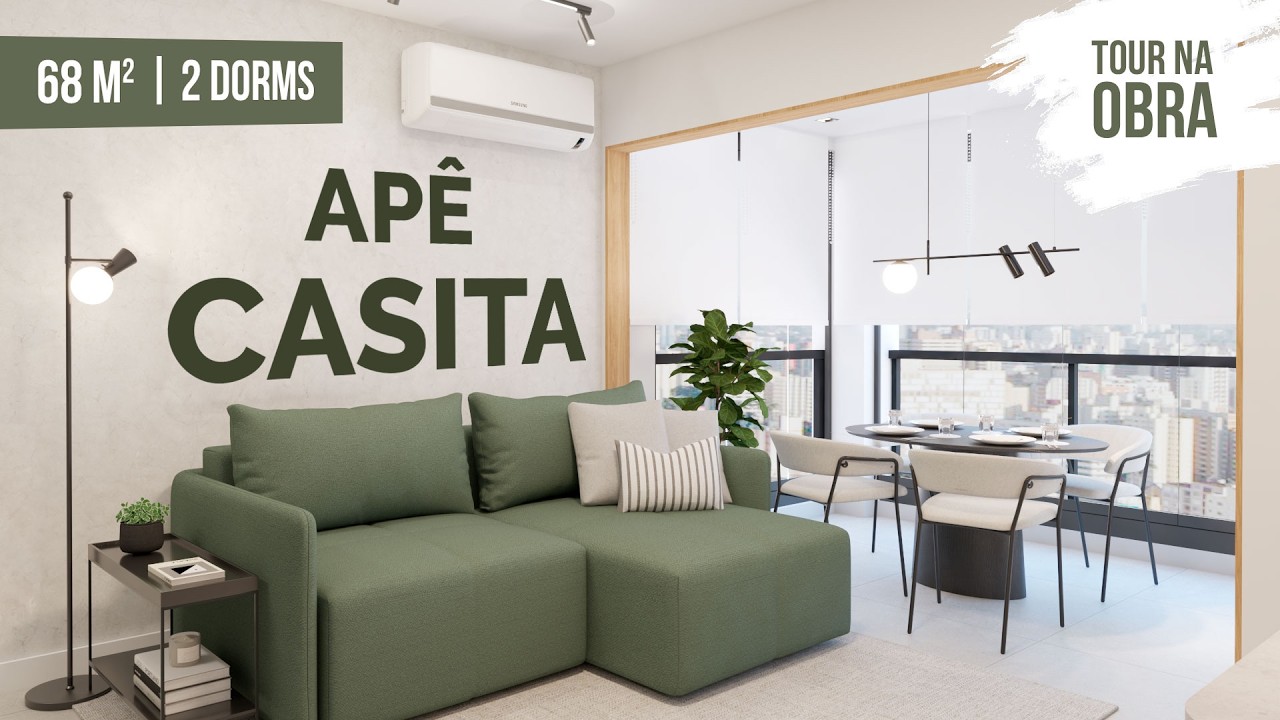 TOUR COMPLETO DE OBRA | Apartamento de 68m² em Tons de Cinza e um Toque de Cor