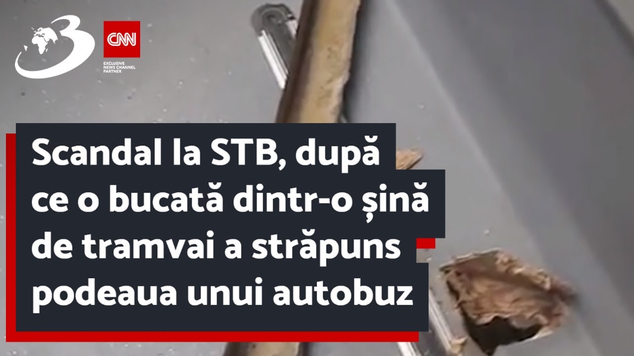 Scandal la STB, după ce o bucată dintr-o șină de tramvai a străpuns podeaua unui autobuz