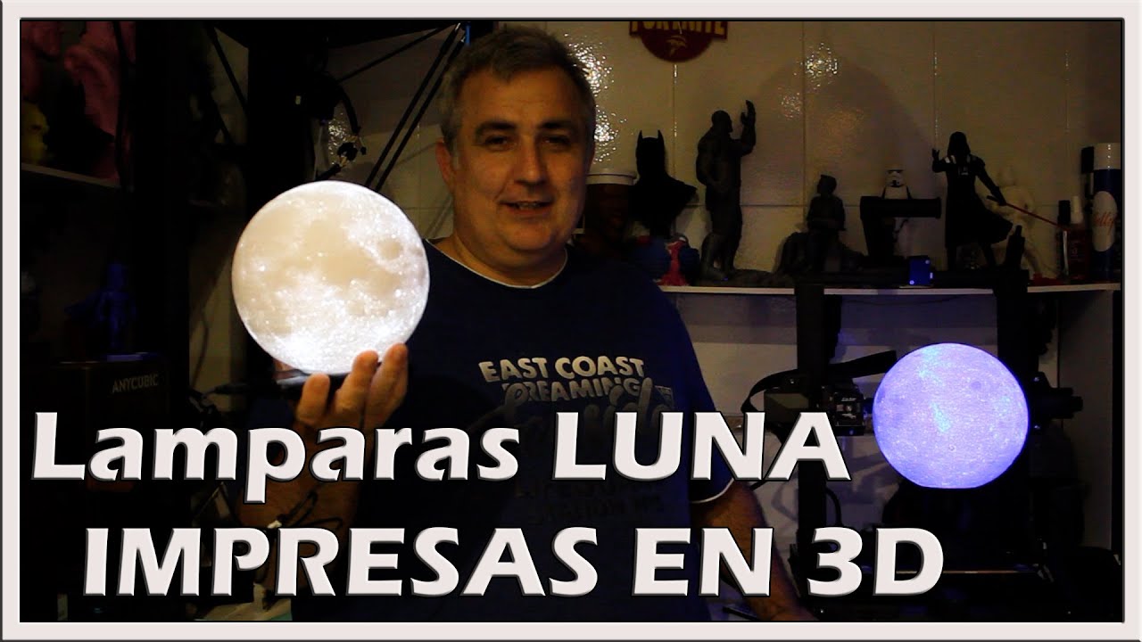 Lamparas LUNA impresas en 3D