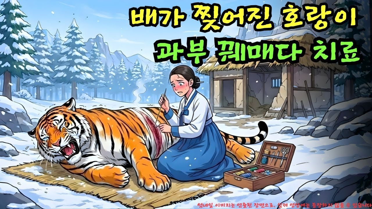 👉 배가 찢어져 죽어가던 호랑이… 과부는 왜 바늘과 실로 꿰매려 했을까? 목숨을 건 선택의 진실 | 야담 |옛날이야기 |민담 |전설 | 설화
