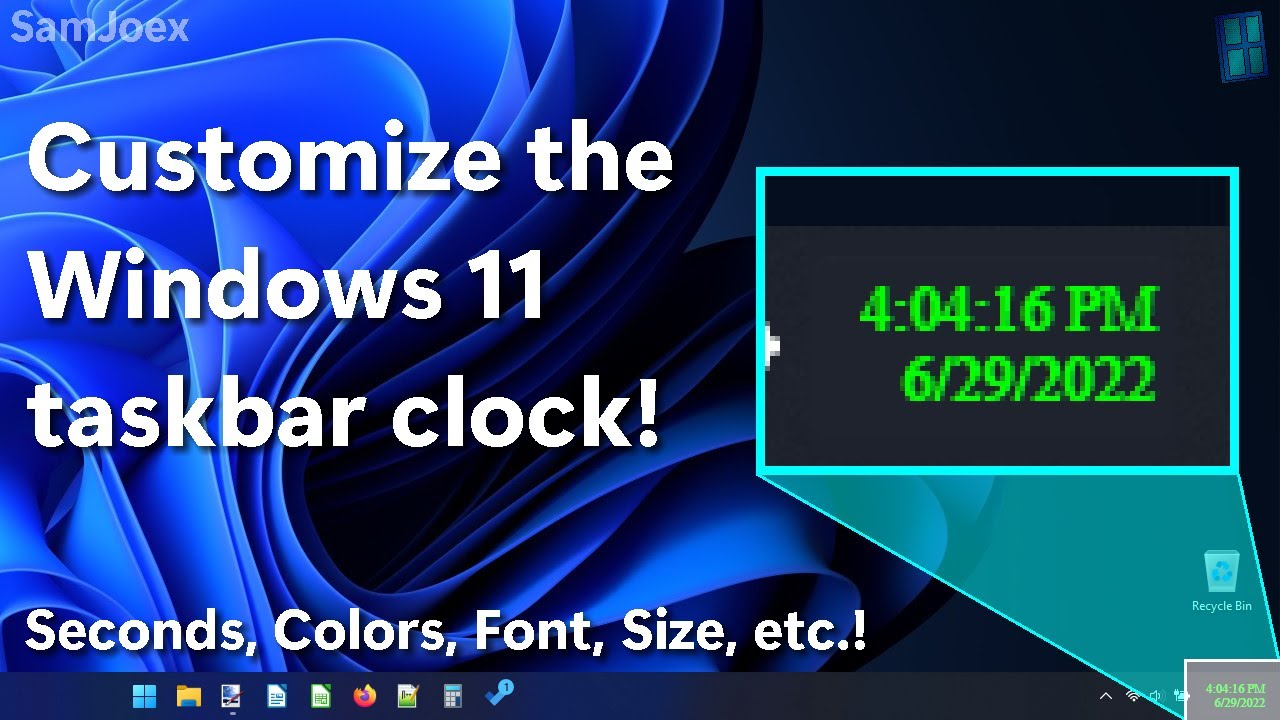 How to customize the clock in the Windows 11 taskbar (seconds, font, color, size, and more)